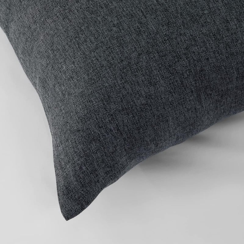 AMBERIS 2 Pillowcases (45×45cm)(Without Insert) Dark Grey, Imitation Linen Decorative 2 Pillowcases (Without Insert) for Home Hotel - Image 5